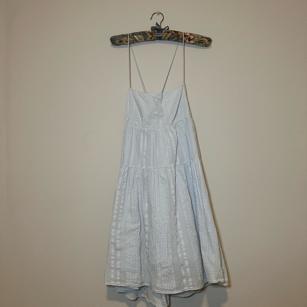 Sunday Best By Aritzia Light Blue Backless Dress